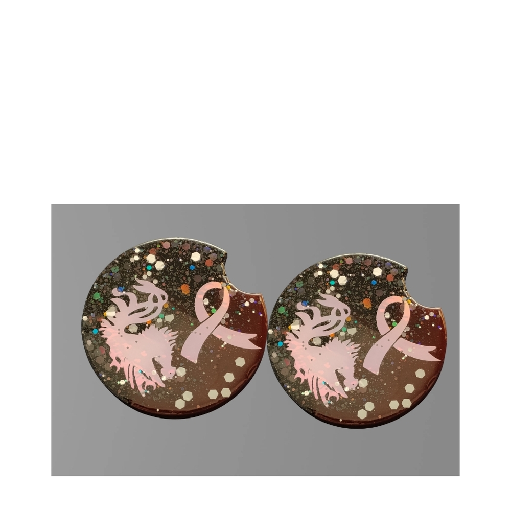 USC Gamecocks Breast Cancer Awareness Car Coasters